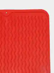 Алый силиконовый коврик для сушки посуды, подставка под горячее 30x40 см
