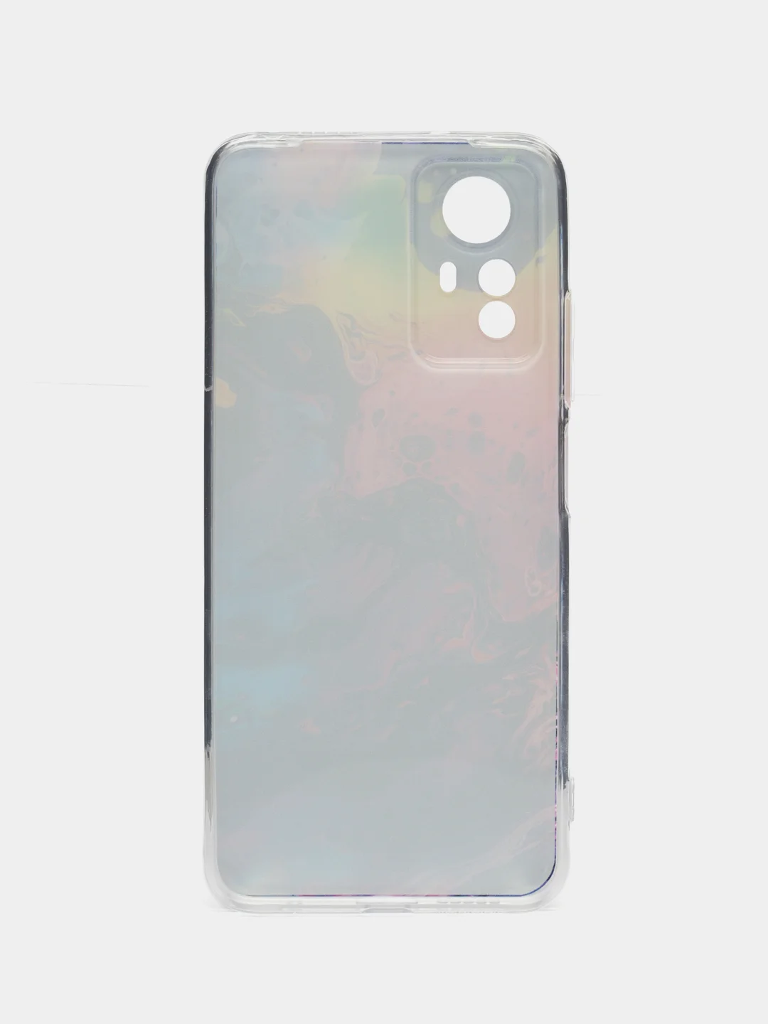 Пурпурный чехол прозрачный на Xiaomi Redmi Note 12S (Сяоми Редми Нот 12S), с рисунком, защита камеры