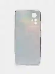 Пурпурный чехол прозрачный на Xiaomi Redmi Note 12S (Сяоми Редми Нот 12S), с рисунком, защита камеры