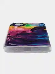 Пурпурный чехол прозрачный на Xiaomi Redmi Note 12S (Сяоми Редми Нот 12S), с рисунком, защита камеры