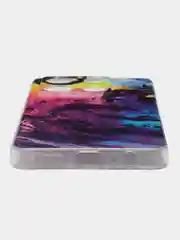Пурпурный чехол для Infinix Note 30 Pro (Инфиникс Нот 30 Про), прозрачный, с рисунком, защита камеры