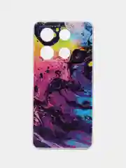 Пурпурный чехол для Infinix Note 30 Pro (Инфиникс Нот 30 Про), прозрачный, с рисунком, защита камеры