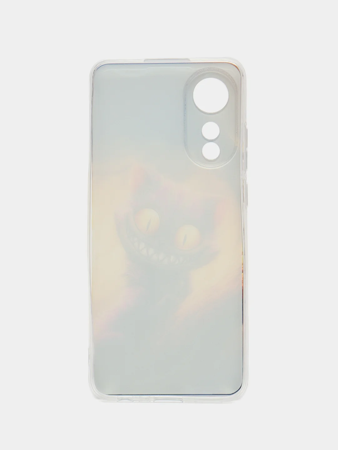 Индиго силиконовый чехол на Oppo A78 4G (Оппо А78 4G), прозрачный, с рисунком, защита камеры