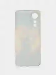 Индиго силиконовый чехол на Oppo A78 4G (Оппо А78 4G), прозрачный, с рисунком, защита камеры