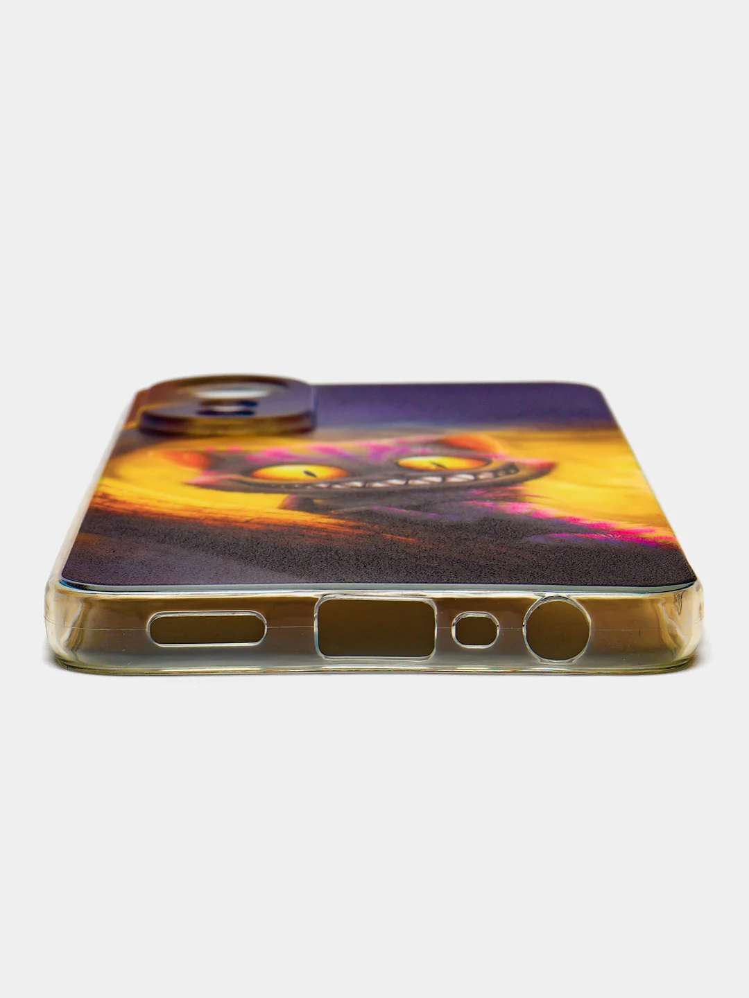 Индиго силиконовый чехол на Oppo A78 4G (Оппо А78 4G), прозрачный, с рисунком, защита камеры