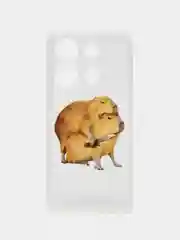 Бежевый чехол для Infinix Note 30i (Инфиникс Нот 30и), прозрачный, с рисунком, защита камеры