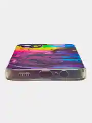 Пурпурный чехол на Samsung Galaxy A14 4G (Галакси A14 4G), прозрачный, с рисунком, защита камеры