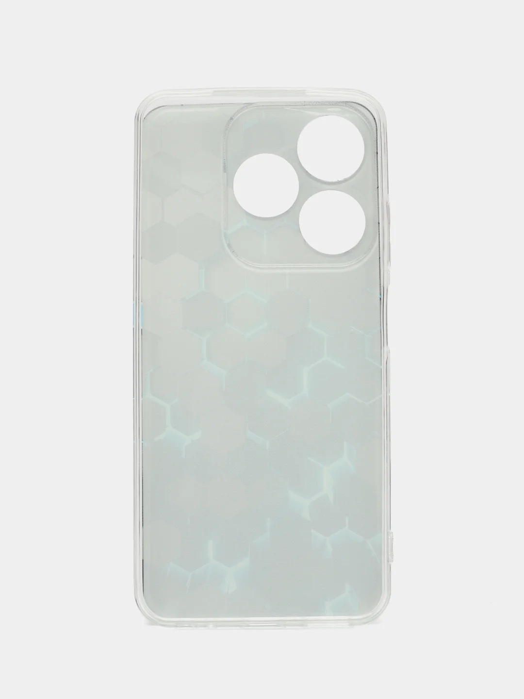 Бирюзовый чехол на Tecno Spark 10/10C (Текно Спарк 10/10С), прозрачный, с рисунком, защита камеры