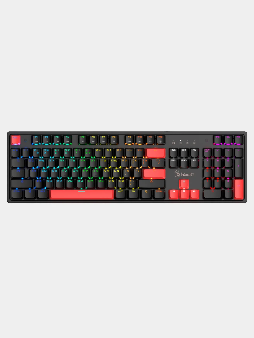 Черный клавиатура игровая механическая A4Tech Bloody S510N, S510NP, B820N