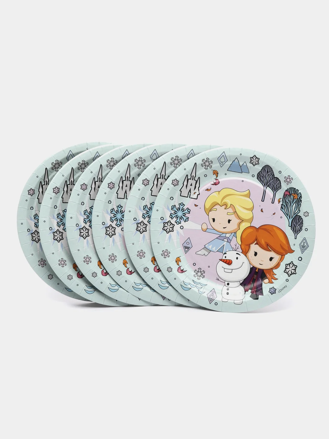 Набор одноразовой посуды ND Play Frozen 2 мятный (стаканы 250мл. 6шт., тарелки 18см 6шт.)