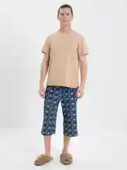 Синий меланж бриджи мужские