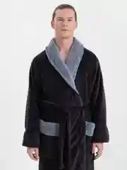 Угольный халат мужской теплый