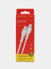 Кабель зарядный для Android, Apple, Borofone BX51, (Type-C/Type-C), белый, 1 m