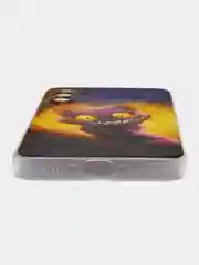 Индиго чехол на Samsung Galaxy A34 5G (Самсунг A34), прозрачный, с рисунком, защита камеры