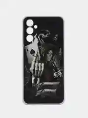 Оливковый чехол на Samsung Galaxy A14 4G (Галакси A14 4G), прозрачный, с рисунком, защита камеры