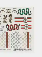 Оранжевый слайдеры для маникюра новогодние /Слайдеры для ногтей/наклейки/дизайна ногтей