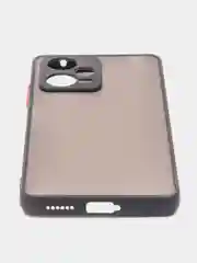 Черный чехол Xiaomi Redmi Note 12 Pro+ 5G, Note 12 Pro 5G пластиковый матовый с цветными кнопками