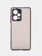 Черный чехол Xiaomi Redmi Note 12 Pro+ 5G, Note 12 Pro 5G пластиковый матовый с цветными кнопками