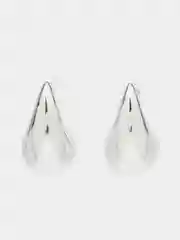 Серебряный серьги крупные, бижутерия, гвоздики