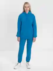 Голубой спортивный женский костюм