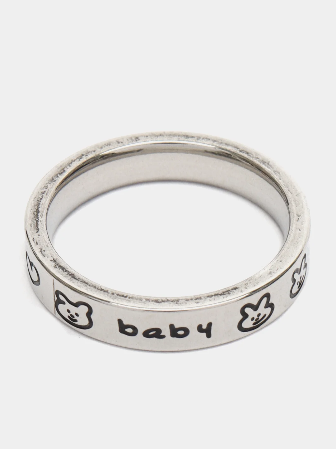 Серебряный кольцо на Новый Год, baby "Зайчик"