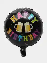 Разноцветный шар фольгированный "Happy birthday" 1 штука