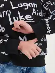 Черный cвитшот для мальчика толстовка