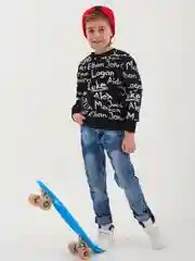 Черный cвитшот для мальчика толстовка