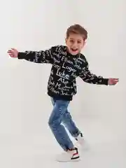 Черный cвитшот для мальчика толстовка