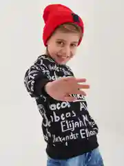 Черный cвитшот для мальчика толстовка