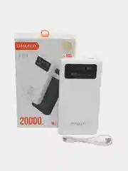 Белый повербанк Power А102, 20000 mah