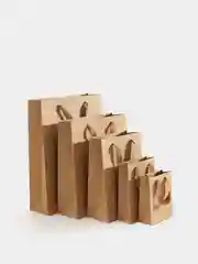 Подарочный пакет, однотонный, крафт