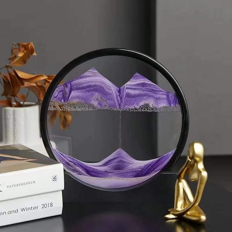 Фиолетовый песочные часы 3D "Песочная картина"
