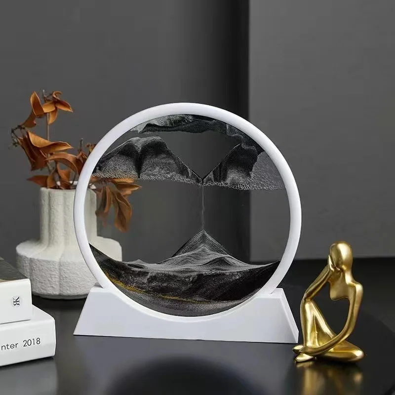 Тёмно-серый песочные часы 3D "Песочная картина"