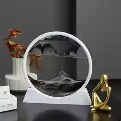 Тёмно-серый песочные часы 3D "Песочная картина"