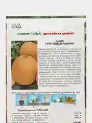Дыня СеДеК "Грунтовая ранняя", 0,5 г, семена