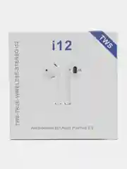 Белый беспроводные Bluetooth наушники TWS i12