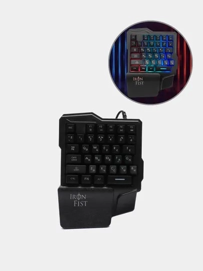 Игровой блок - клавиатура Oklick 701G Iron Fist, USB, мини клавиатура