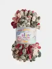 Пряжа Alize Puffy Fine Color, 100г, 14,5м, 100% микрополиэстер, 6039 секционный, 5 штук