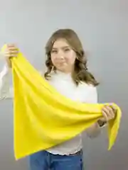 Желтый платок косынка, женская, ангора