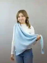 Голубой платок косынка, женская, ангора