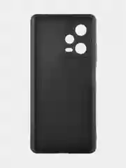 Черный чехол BROSCORP для Xiaomi Redmi Note 12 Pro + Plus матовый силиконовый бортик вокруг камер