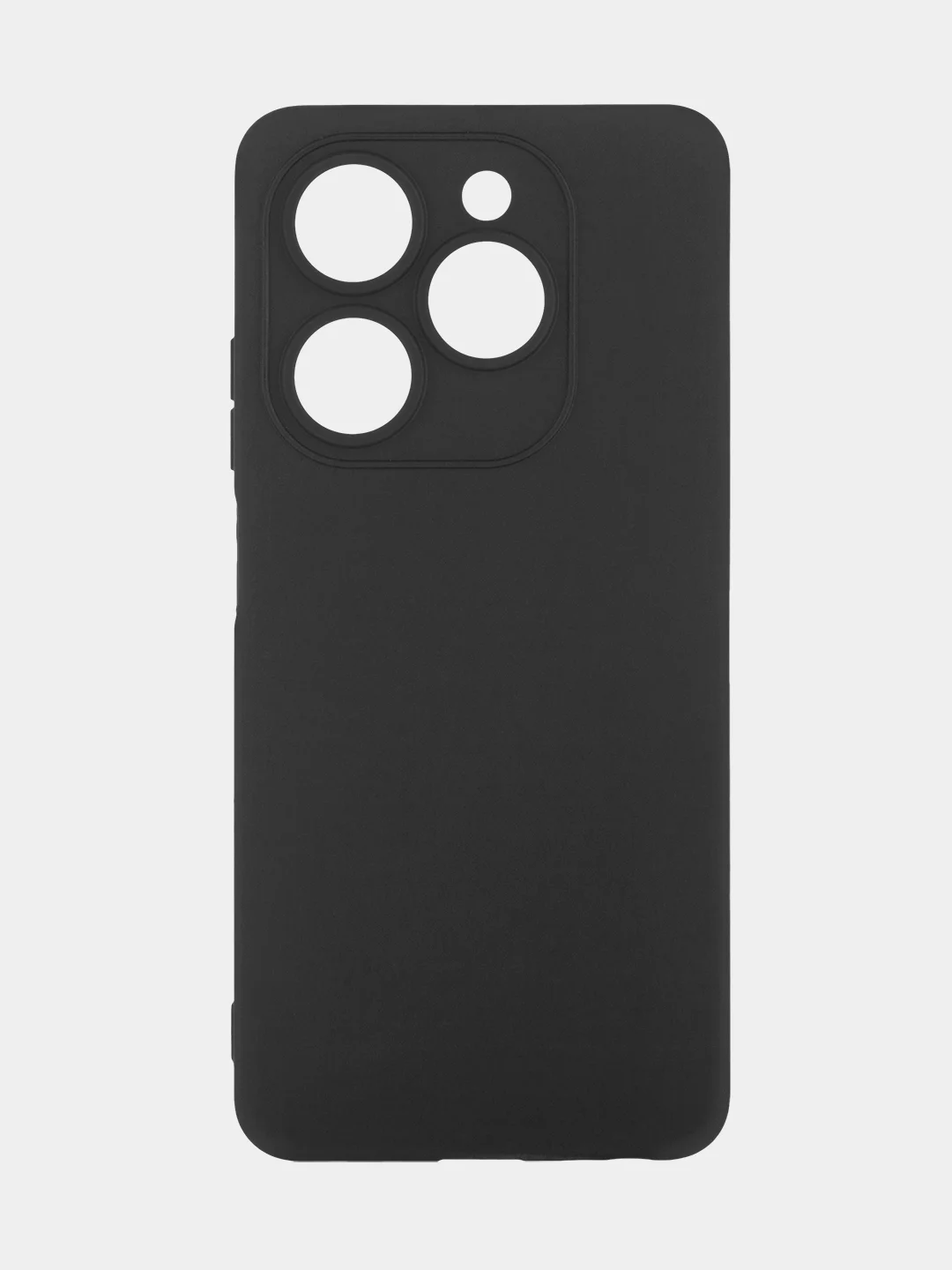 Черный чехол для Infinix Smart 8, 8 Plus силиконовый BROSCORP матовый/ прозрачный с защитой камер