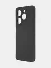 Черный чехол для Infinix Smart 8, 8 Plus силиконовый BROSCORP матовый/ прозрачный с защитой камер