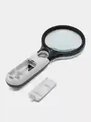 Черный ручная лупа со светодиодной LED подсветкой