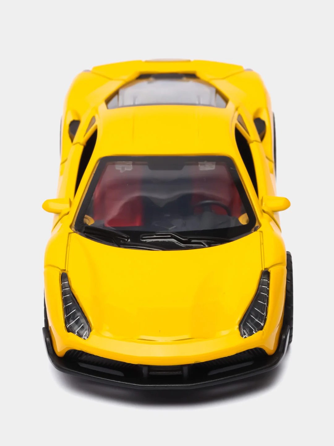 Желтый металлическая коллекционная машинка Ferrari 488 GTB