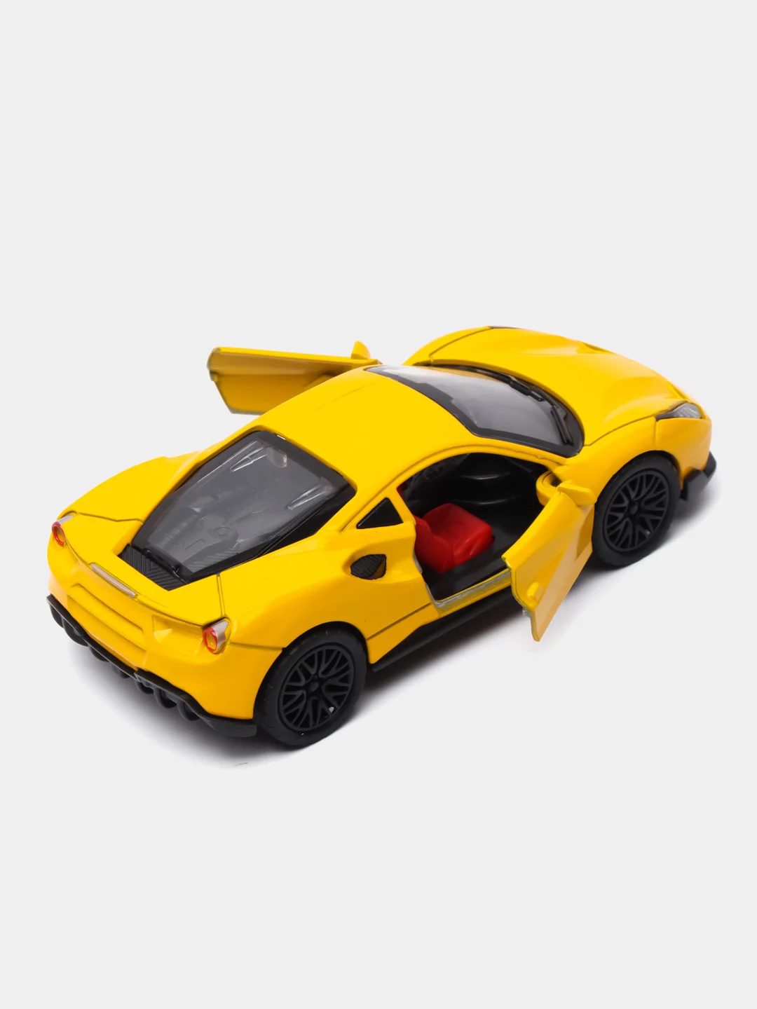 Желтый металлическая коллекционная машинка Ferrari 488 GTB