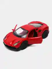 Красный металлическая коллекционная машинка Ferrari 488 GTB