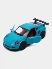 Голубой металлическая коллекционная машинка Porsche 911 GT3