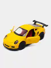 Желтый металлическая коллекционная машинка Porsche 911 GT3